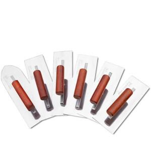 나무 손잡이가 달린 스테인리스강 벽돌 손 손수건, 건식 벽체 콘크리트 마감 건축 도구, 0.5mm 두께