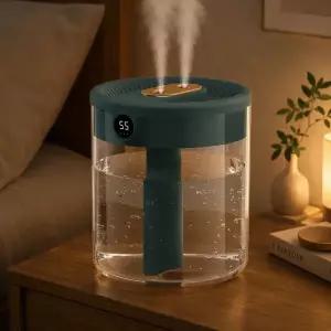 [웰스온] 공간 USB 무드등 가습기(그린) (1.3L) 실내공기 휴대용 인테리어 가전제품 감성조명