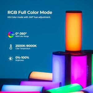 앰비트풀 K6 미니 RGB  촬영용 스틱 튜브 라이트 2500~90도00K 비디오 핸드헬드 LED 필 마그네틱 브이로그
