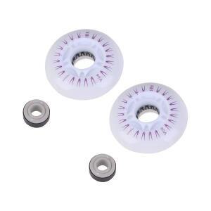 2pcss 76mm 롤러 스케이트 휠 90A 경도계 추가 그립감 있는 플래시 컬러 조절식 인라인 액세서리 야외 사용