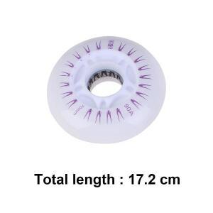 2pcss 76mm PU 롤러 스케이트 휠 90A 경도 그립감 있는 야외용 휠인라인 야간 스케이팅용 변경 가능한 LED