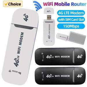4G LTE 무선 USB 동글 150Mbps 모바일 광대역 모뎀 스틱 SIM 카드 핫스팟 라우터 가정용 사무실용 와이파