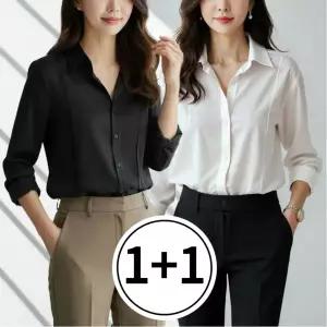 르블링 구김 없는 여성 셔츠 링클프리 블라우스 2종세트