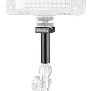 15mm 마이크로 로드 콜드 슈 마운트 2인치 미니 로드1/4'' 나사산 어댑터 포함 카메라 모니터 리그용