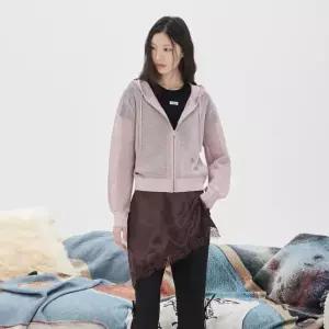 [롯데백화점]쥬크 크로쉐 후드 니트 집업 Z262KSL101