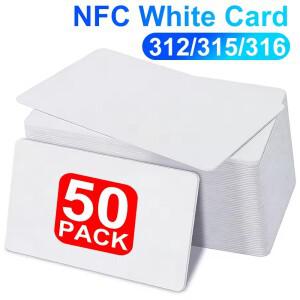 2/50pcs NFC Ntag216 화이트 카드 태그 ISO14443A RFID 빈 PVC 키  지원 휴대폰용 칩