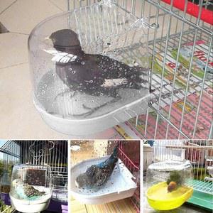 앵무새횟대 욕조 스몰 새를 위한 투명 BUDGIES 케이지 앵무새를 목욕 덮힌 카나리아