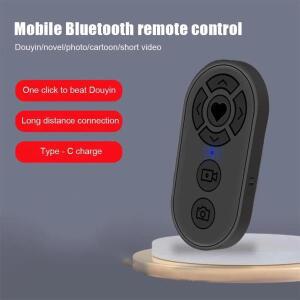 1pcs Type-C 충전형 무선 핸드폰 셀카  셔터 비디오 페이지 터너 블루투스 호환 리모콘