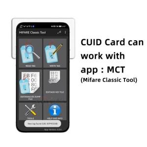 5YOA CUID 카드 Gen2 스마트 칩 안드로이드 앱 MCT 수정 블록 0 변경 가능 재기록 복사 13.56Mhz ISO14443