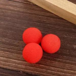 마술 소품 10PCS 클로즈업 매직 25cm/35cm/45cm 원형 대형 스폰지 트릭 볼 레드 핑거