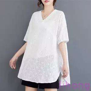 레이스 블라우스 비즈장식 루즈핏 오버핏 빅사이즈