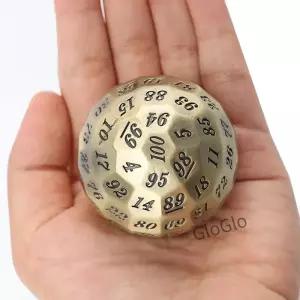 1개 45mm 100면체 위 대형 고대 금속 D100 DND 롤플레잉 테이블 게임 패스파인더 미니 플래닛