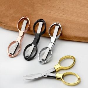 탄소강 1PC 휴대용 접이식 가위 라인 절단 도구 미니 수공구 용품 다기능 바느질 칼
