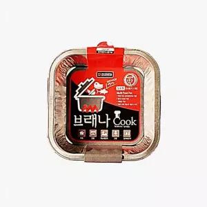 냄비 사각 학교 관공서 캠핑 낚시 재활용가능 직화요리 알미늄 3p 멀티냄비 오븐냄비 소 그릴 일회용냄비
