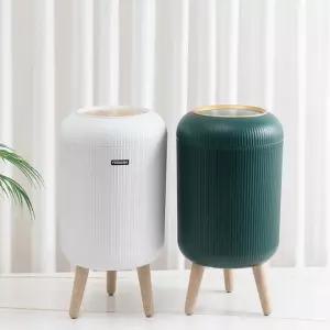템바캡슐 10L 버튼 쓰레기통 2컬러 인테리어 휴지통 디자인