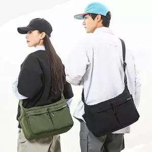 크로스백 숄더백 남녀공용 수납 메신저백 데일리 가방 멀티 포켓-WFPSNJJ