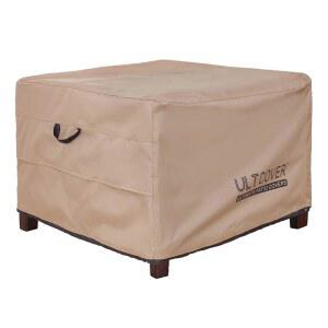 ULTCOVER 방수 파티오 오스만 커버 사각형 야외 사이드 테이블 가구 크기 20L x 20W 18H 인치