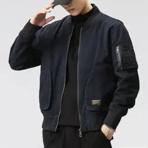 [하프클럽/]블루 항공점퍼 남자 블루종 자켓 간절기 오버핏 바람막이 아우