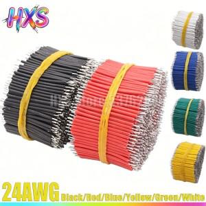주석 도금 브레드보드 PCB 솔더 케이블 플라이 점퍼 와이어 1007-24AWG 커넥터 3 cm 4 5 6 8 100PCs/로트