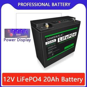 12V 20Ah LiFePO4 배터리(30A BMS 포함) 파워 휠 어군탐지기 검출기 파인더 조명 공급용 딥 사이클 리튬 배