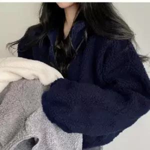 여성 후리스 점퍼 숏 플리스 점퍼 양털 루즈핏 집업 뽀글이