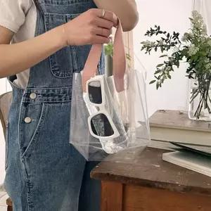 포인트 핸들 투명 가방 소 투명 숄더백 비치백 바캉스가방 PVC백