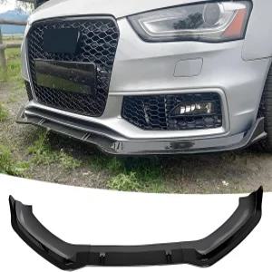 아우디 S5 A5 S라인 B8 B8.5 2008-2017 S4 A4 2008-2016 3pcs 액세서리 에어 친 바디 키트 글로스 블랙