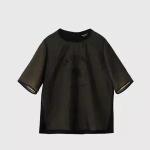 올리비아로렌 오간자 프린트 블라우스 신선도원몰 VVCNS4M5166