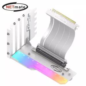 강원전자 넷메이트 PCI-E 4.0 라이저 케이블 ARGB 지지대 키트 (화이트) (EZDIY-FAB) NM-HPI3443