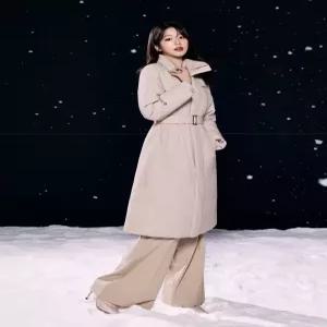 [롱패딩] 캐시미어 코트 여성 윈드스토퍼 롱 다운 자켓 DWW24559