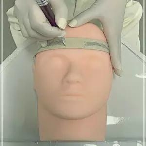 몰드 3D 관공서 실리콘 메이크업연습 학교 얼굴 23cm 가발 미용 마네킹 속눈썹 눈썹문신