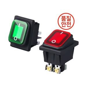 헤비 듀티 4핀 ON/OFF 토글 스위치 방수 자동차/보트/해양용 로커 포함 12V/24V/110V/220V)