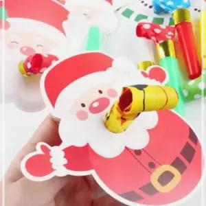 IKWD1868A 용 10Px4개 장난감 소품 생일피리 삑삑이 산타 이벤트 나팔 크리스마스 코끼리 데코 파티