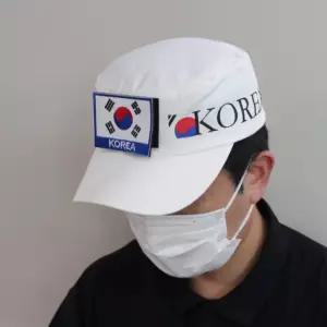 와펜 자수 파랑 패치 태극기
