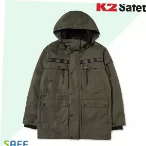 통기 세이프티 카키 방한 자켓 후드탈부착 K2 JK-F2105