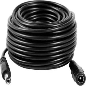 Vanxse 10미터-33FT Dc 12v CCTV 전원 연장 케이블 2.1x5.5mm 코드 보안 카메라 WiFi IP 감시 NVR DVR LED