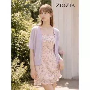 지오지아 ZIOZIA W 여성 브이넥 반팔 가디건 AFC2EC1101