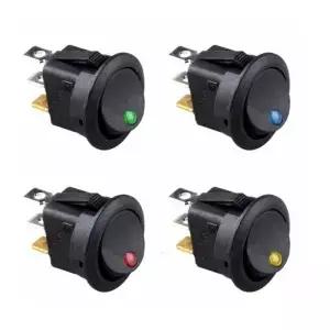 LED 도트 라이트 로커 스위치 자동차 보트 라운드 ON/OFF SPST KCD1 10A 12V 220V