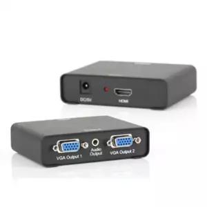 HDMI to VGA 1대2 분배기 RGB 변환 젠더 1080P 모니터 선택기