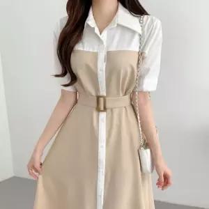 데이트룩 여성 롱 데일리 여름 하객룩 원피스 반팔 퍼프