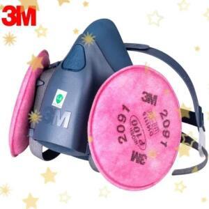 3M 7502 호흡기 마스크 보호 산업용 페인팅 스프레이 먼지 가스 6001CN 화학 반면 포함