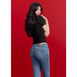 게스 여성 청바지 카르마르 뒷절개 포인트 플레어 부츠컷 데님 팬츠 진