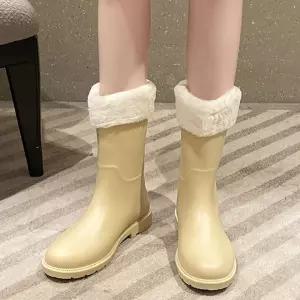기모 여성 레인부츠 미들 부츠 방한화 여자 겨울 신발 방한부츠 여성부츠