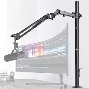 프리 마이크 붐 암 슈어 SM7B 블루 예티 HyperX 쿼드캐스트 S 및 기타 위한 높이 조절식 오버헤드 스탠드