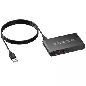캠웨이 아날로그-디지털 오디오 변환기 - 3.5mm ARC 구형 TV 컴퓨터 MP3 플레이어 프로젝터 사운드바