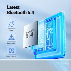 마이크 및 소음 제거 기능이 있는 Bluetooth 5.4 차량용 수신기 어댑터, USB AUX 키트 스테레오 오디오