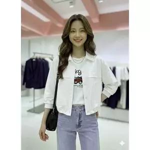 [롯데백화점]SOUP 홑겹  크롭 바람막이점퍼  SC5UJ90N