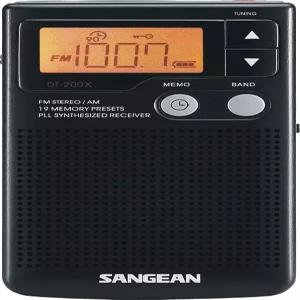 Sangean DT-200X FM-스테레오/AM 디지털 튜닝 포켓 라디오 블랙