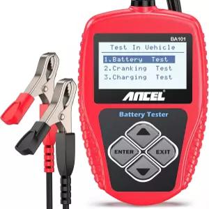 ANCEL BA101 자동차 배터리 테스터 12V 디지털 알터네이터 미터 진단 도구 100-2000 CCA 부하 용량 트럭