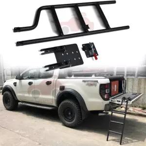 FTAPACCE 픽업 트럭 테일게이트 사다리 풋 스텝 래더 Ford F250/F350/F450/F550용 2008-2020